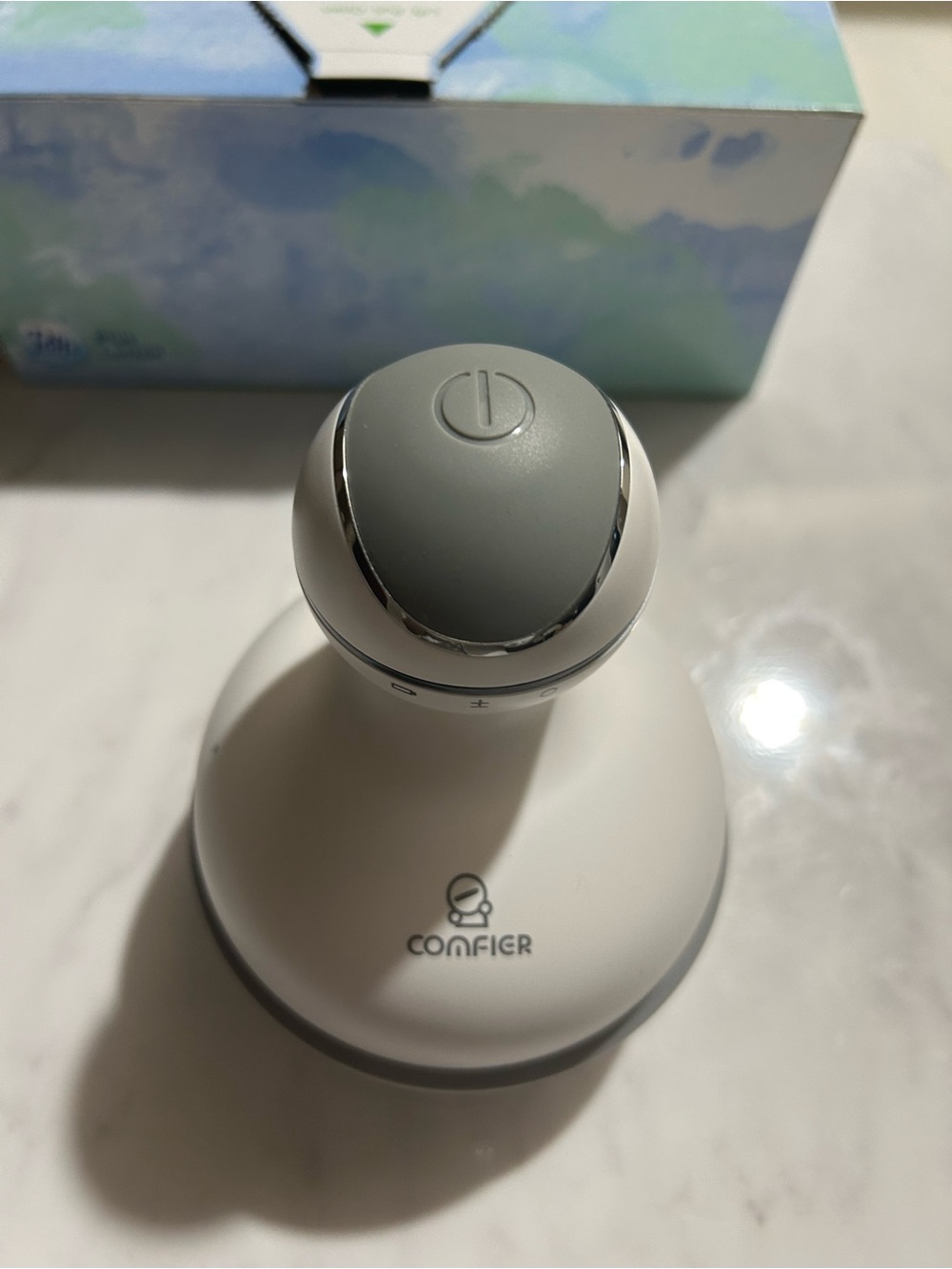 Conifer White & Gray Facial Massager with Power Button